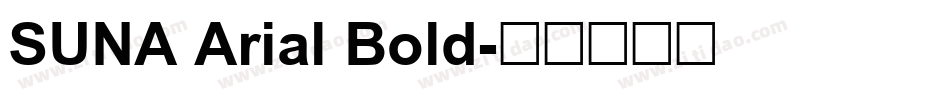 SUNA Arial Bold字体转换